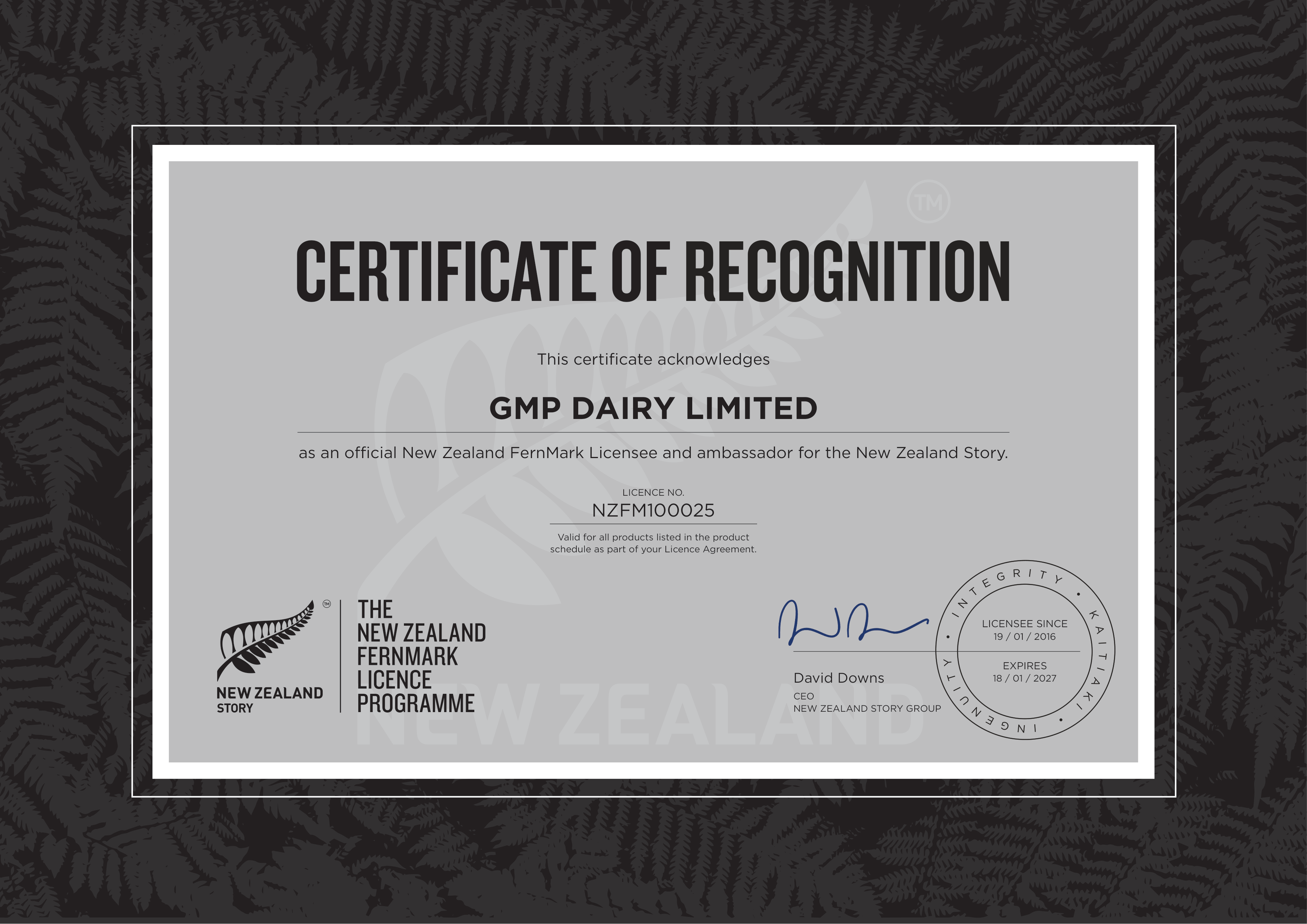 New Zealand Silverfern Certified